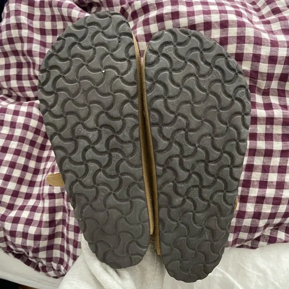 Birkenstock Bostons Tan Suede Mules - Picture 2 of 3